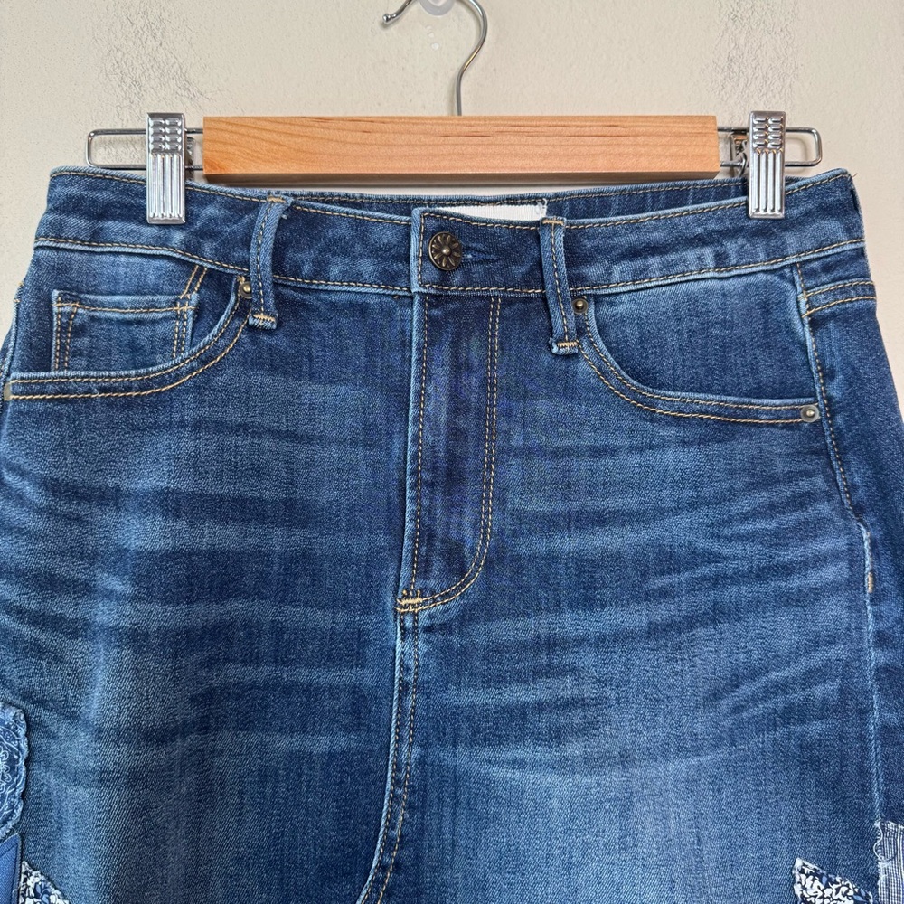 Driftwood Regular Stef Patchwork Denim Skirt - image 4